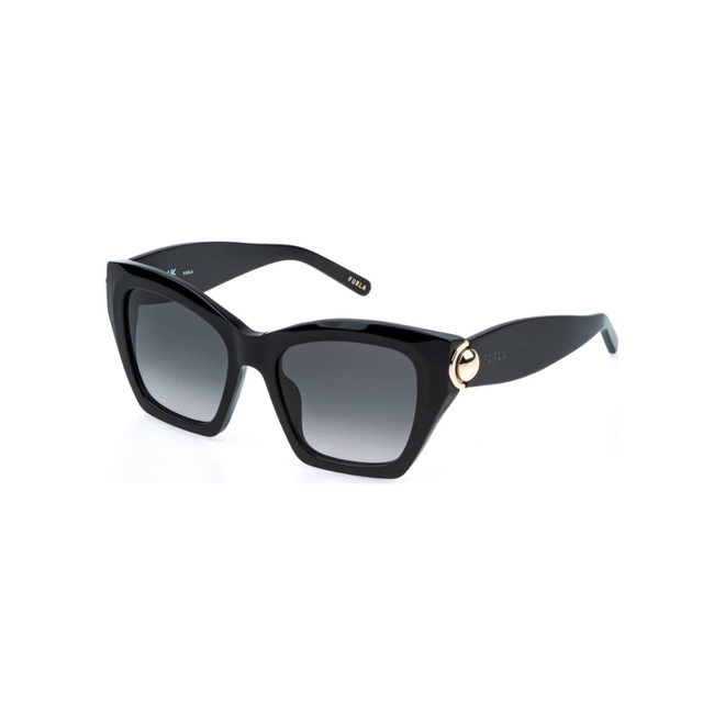 Óculos de Sol Furla SFU979 530700 Acetato Preto com lentes na cor Cinza Degradê 1
