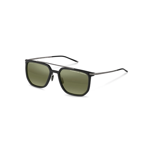 Óculos de Sol Porsche Design P8992 56A427 Acetato Preto com lentes na cor Verde Polarizado