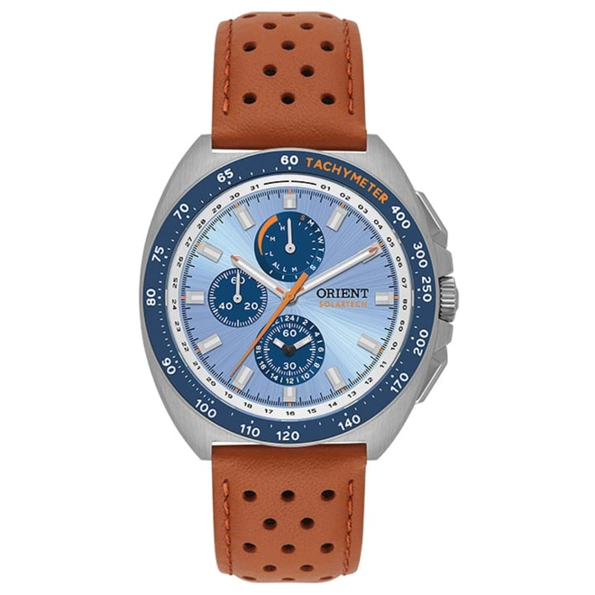 Relógio Orient Solartech Elite Land Cronógrafo - MBSCC070 A1MX Azul 1
