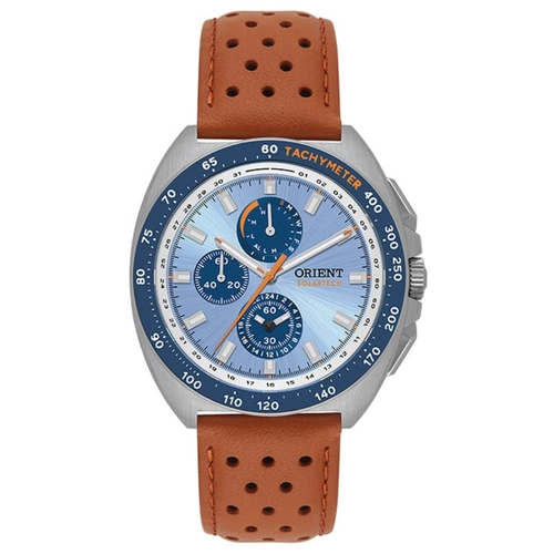 Relógio Orient Solartech Elite Land Cronógrafo - MBSCC070 A1MX Azul