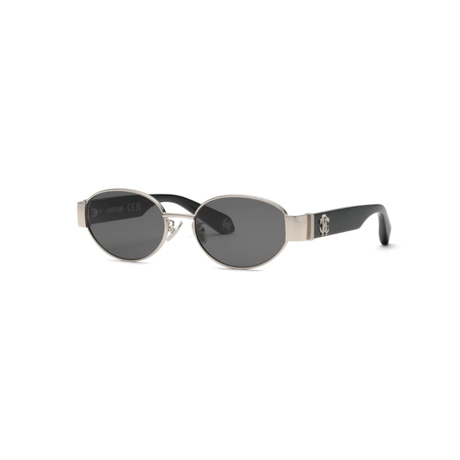 Óculos de Sol Roberto Cavalli SRC140M 540579 Metal Prata com lentes na cor Cinza Escuro 1