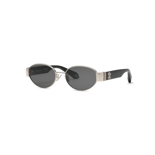 Óculos de Sol Roberto Cavalli SRC140M 540579 Metal Prata com lentes na cor Cinza Escuro