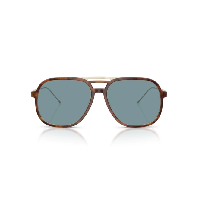 Óculos de Sol Brunello Cucinelli 0BC4022S 10488757 Acetato Marrom Mesclado com lentes na cor Azul 2
