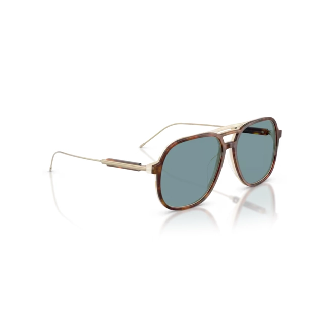 Óculos de Sol Brunello Cucinelli 0BC4022S 10488757 Acetato Marrom Mesclado com lentes na cor Azul 3