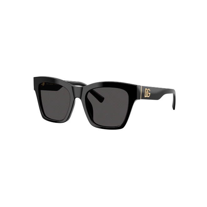 Óculos de Sol Dolce & Gabbana 0DG4512 501/8753 Acetato Preto com lentes na cor Cinza Escuro 1