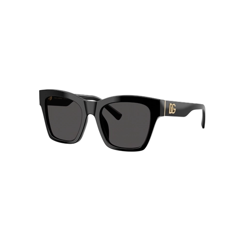 Óculos de Sol Dolce & Gabbana 0DG4512 501/8753 Acetato Preto com lentes na cor Cinza Escuro