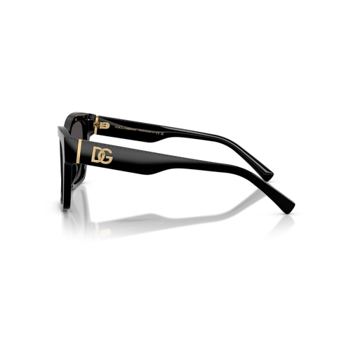 Óculos de Sol Dolce & Gabbana 0DG4512 501/8753 Acetato Preto com lentes na cor Cinza Escuro