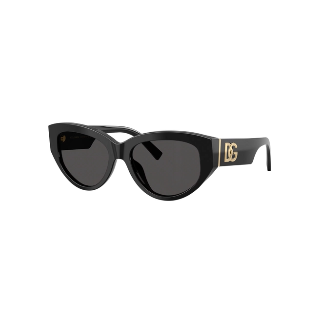 Óculos de Sol Dolce & Gabbana 0DG4514 501/8755 Acetato Preto com lentes na cor Cinza 1