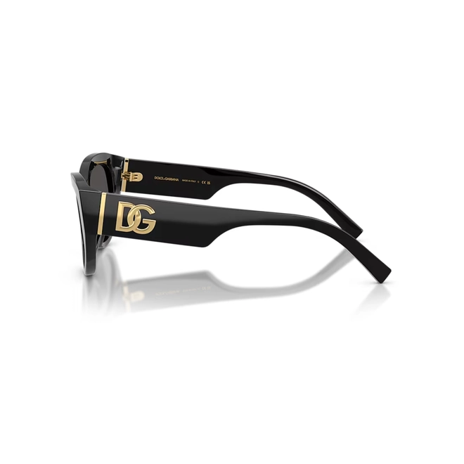 Óculos de Sol Dolce & Gabbana 0DG4514 501/8755 Acetato Preto com lentes na cor Cinza 3