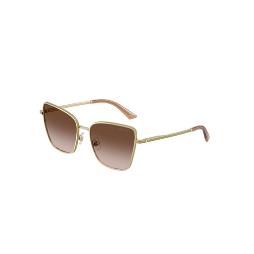 Óculos de Sol Jimmy Choo 0JC4023J 30061355 Metal Dourado com lentes na cor Marrom Degradê