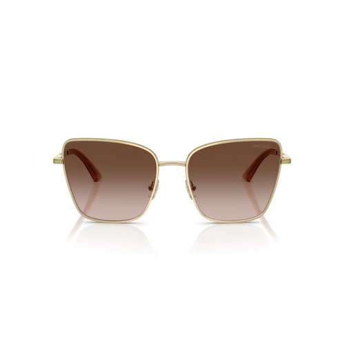 Óculos de Sol Jimmy Choo 0JC4023J 30061355 Metal Dourado com lentes na cor Marrom Degradê