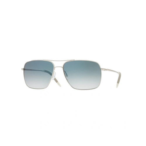 Óculos de Sol Oliver Peoples 0OV1150S 50363F58 Metal Prata com lentes na cor Azul Degradê Polarizado