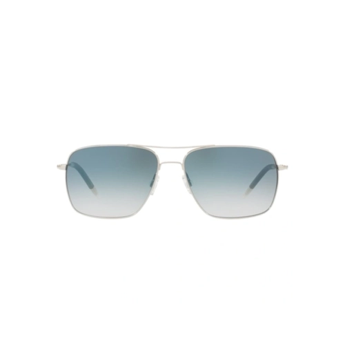 Óculos de Sol Oliver Peoples 0OV1150S 50363F58 Metal Prata com lentes na cor Azul Degradê Polarizado