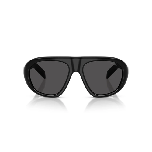 Óculos de Sol Prada 0PR C05S 16K08Z57 Acetato Preto com lentes na cor Cinza