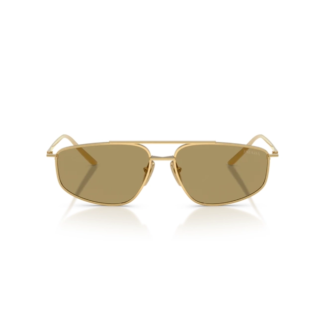 Óculos de Sol Prada 0PR C51S 5AK70G58 Metal Dourado com lentes na cor Verde 2