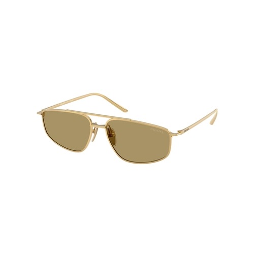 Óculos de Sol Prada 0PR C51S 5AK70G58 Metal Dourado com lentes na cor Verde