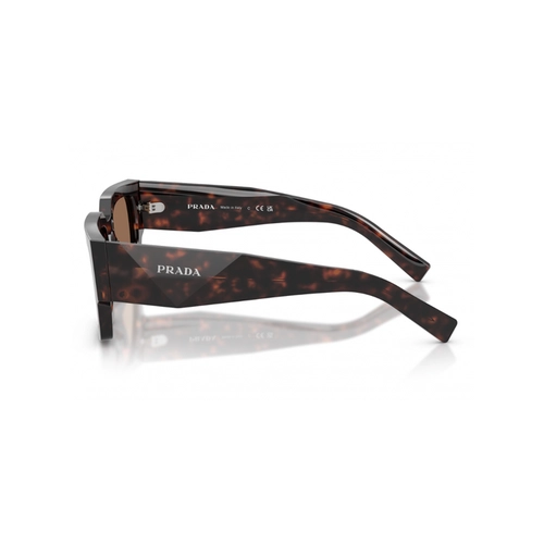 Óculos de Sol Prada 0PR B17S 17N06B54 Acetato Marrom Mesclado com lentes na cor Marrom