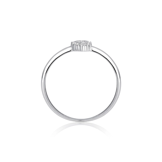 Anel The Icons coração ouro branco 18k com Diamantes 3