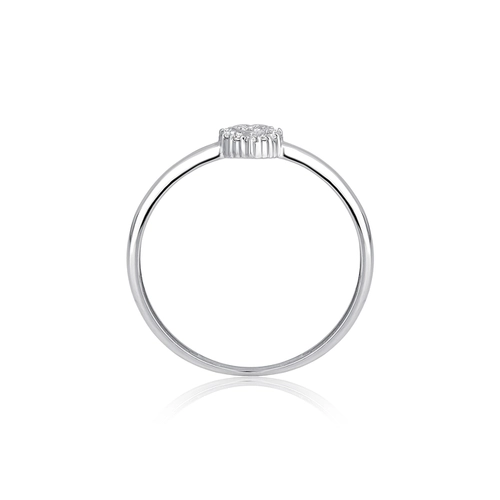 Anel The Icons coração ouro branco 18k com Diamantes