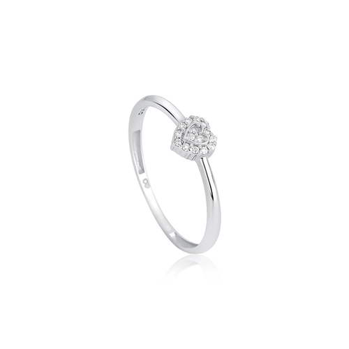 Anel The Icons coração ouro branco 18k com Diamantes