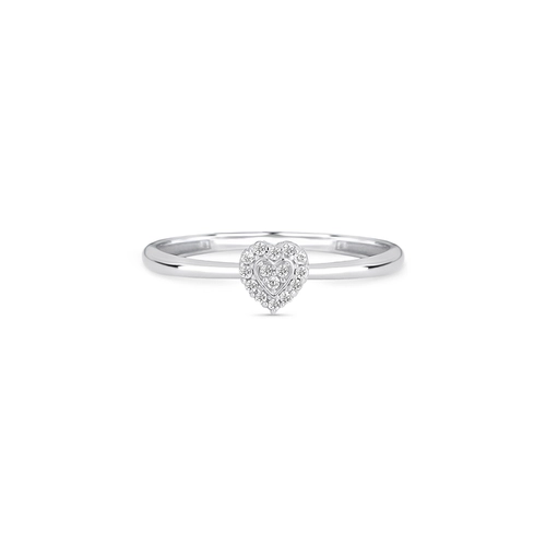 Anel The Icons coração ouro branco 18k com Diamantes