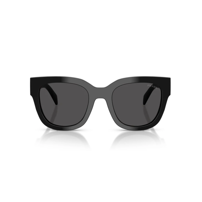 Óculos de Sol Prada 0PR C04S 16K08Z52 Acetato Preto com lentes na cor Cinza 2