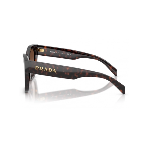 Óculos de Sol Prada 0PR C04S 17N80A52 Acetato Marrom Mesclado com lentes na cor Marrom Degradê