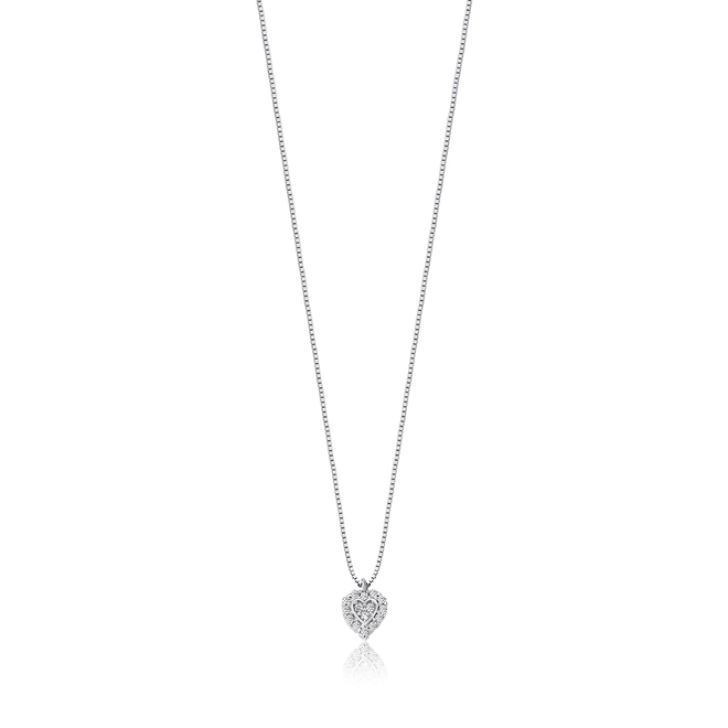 Gargantilha The Icons veneziana ouro branco 18k coração de Diamantes 1