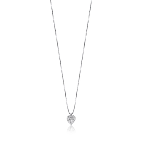 Gargantilha The Icons veneziana ouro branco 18k coração de Diamantes