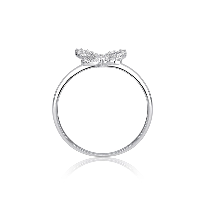 Anel The Icons borboleta ouro branco 18k com Diamantes 4