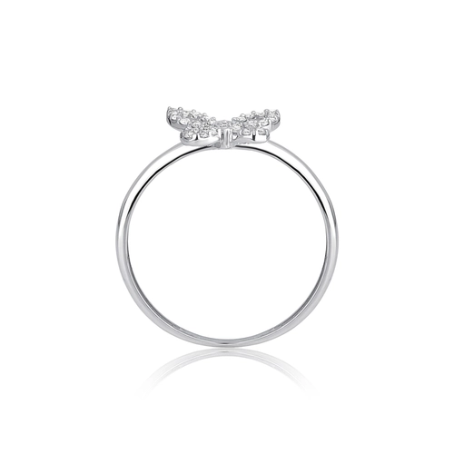 Anel The Icons borboleta ouro branco 18k com Diamantes