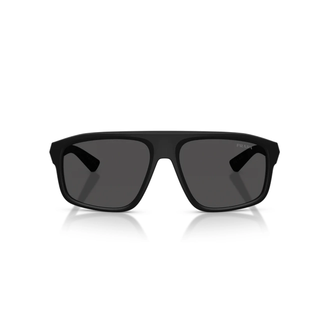 Óculos de Sol Prada Linea Rossa 0PS B02S 1BO06F59 Acetato Preto Fosco com lentes na cor Cinza Escuro 2