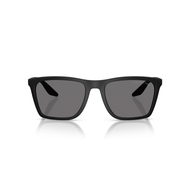 Óculos de Sol Prada Linea Rossa 0PS B08S 1BO02G56 Acetato Preto Fosco com lentes na cor Cinza Escuro Polarizado 2