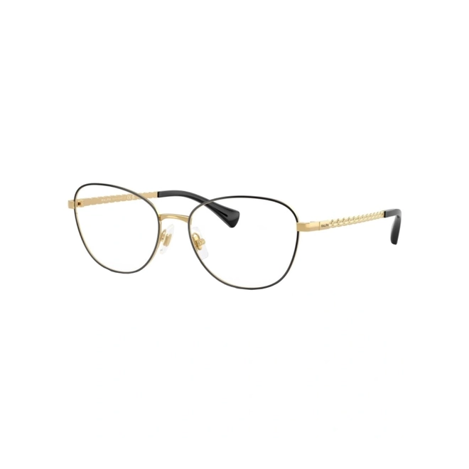 Óculos de Grau Ralph 0RA6063 9443 56 Metal Preto e Dourado 1