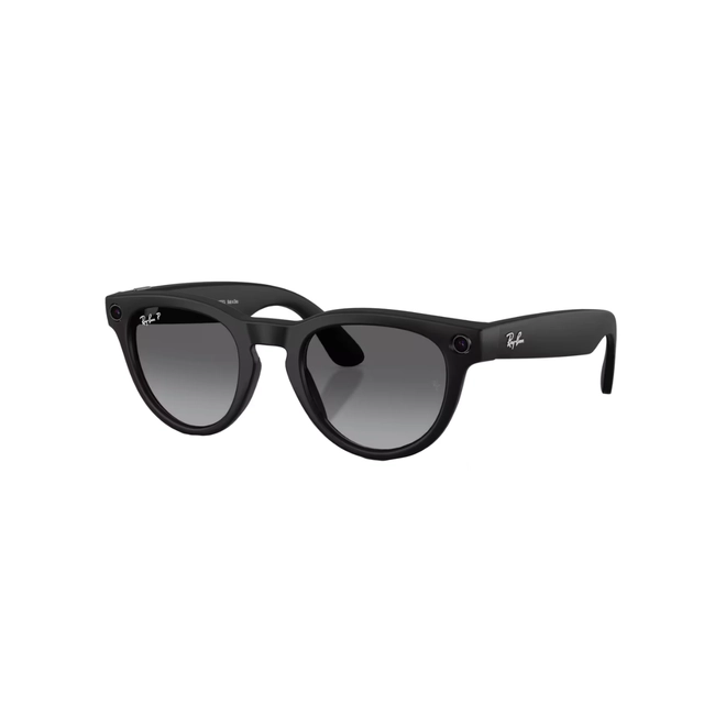 Óculos de Sol Ray-Ban Meta Headliner Gen 2 0RW4013 601ST350 Acetato Preto Fosco com lentes na cor Cinza Degradê Polarizado 1