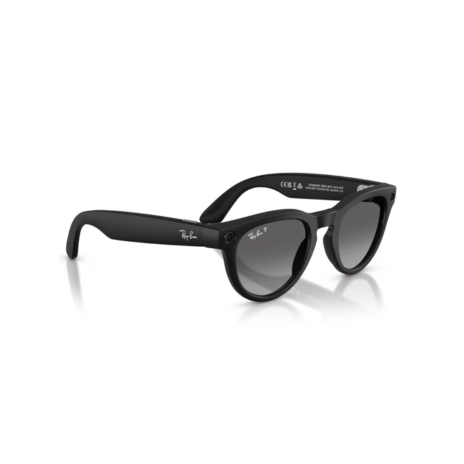 Óculos de Sol Ray-Ban Meta Headliner Gen 2 0RW4013 601ST350 Acetato Preto Fosco com lentes na cor Cinza Degradê Polarizado 3