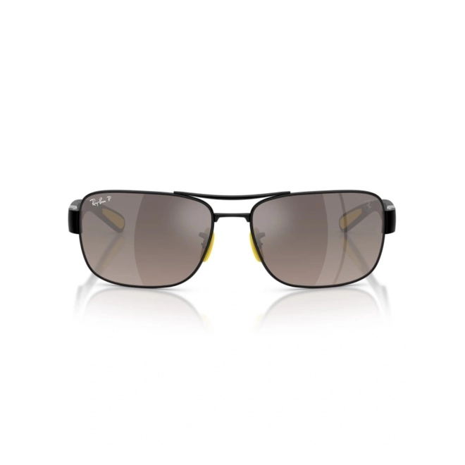 Óculos de Sol Ray-Ban Scuderia Ferrari 0RB3763M F1205J64 Metal Preto com lentes na cor Cinza Polarizado Espelhado 2