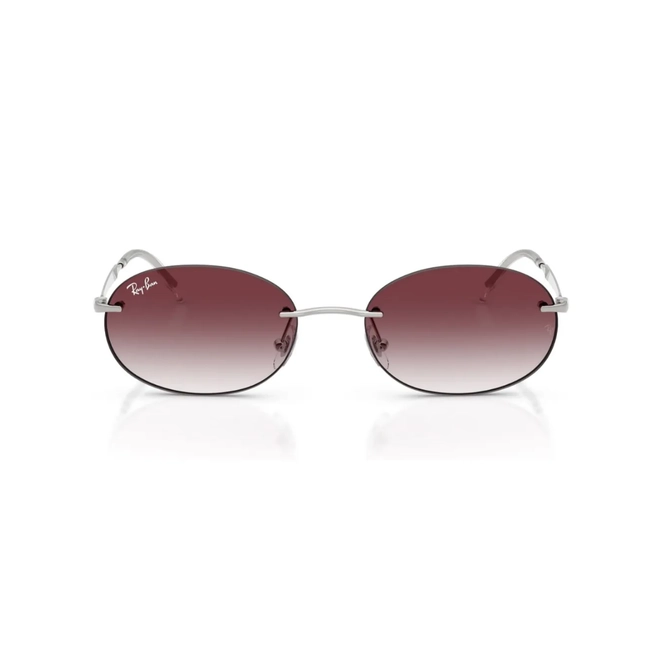 Óculos de Sol Ray-Ban 0RB3767 003/8H54 Metal Prata com lentes na cor Violeta Degradê 2