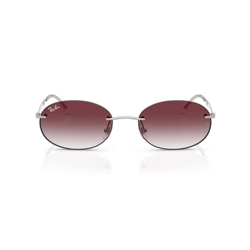 Óculos de Sol Ray-Ban 0RB3767 003/8H54 Metal Prata com lentes na cor Violeta Degradê