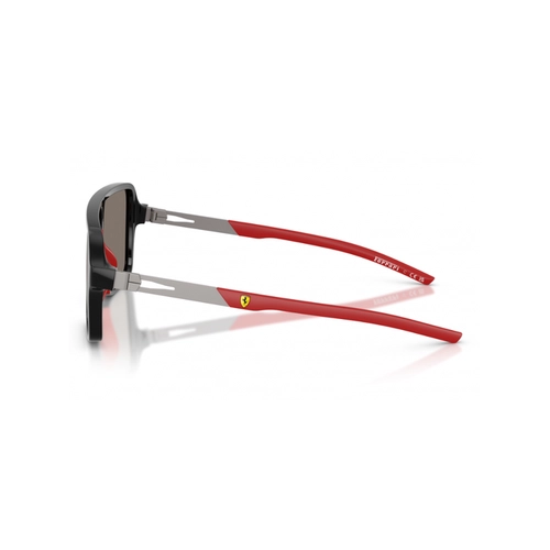 Óculos de Sol Scuderia Ferrari 0FZ6022U 501/6G32 Acetato Preto com lentes na cor Cinza Espelhado