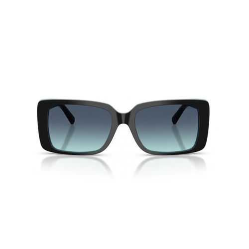 Óculos de Sol Tiffany 0TF4249 80559S55 Acetato Preto e Azul com lentes na cor Azul Degradê