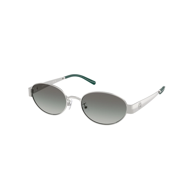 Óculos de Sol Tory Burch 0TY6116 32741154 Metal Prata com lentes na cor Cinza Degradê 1
