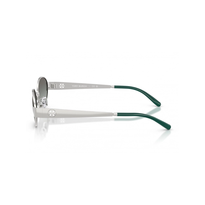 Óculos de Sol Tory Burch 0TY6116 32741154 Metal Prata com lentes na cor Cinza Degradê 3