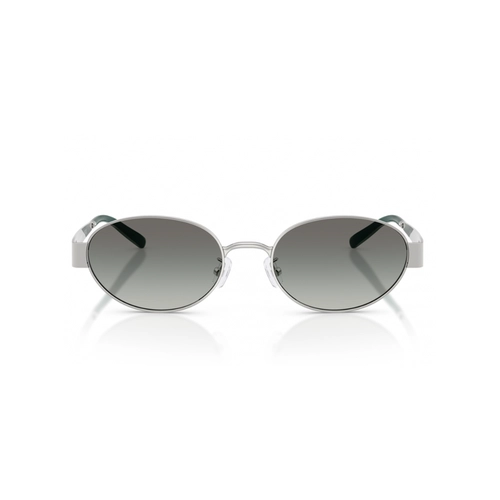 Óculos de Sol Tory Burch 0TY6116 32741154 Metal Prata com lentes na cor Cinza Degradê