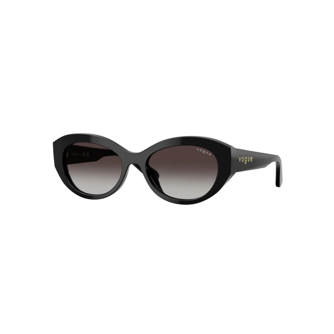 Óculos de Sol Vogue 0VO5659SU W44/8G52 Acetato Preto com lentes na cor Cinza Degradê 1