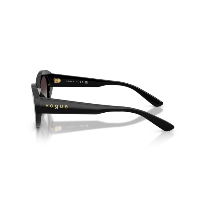 Óculos de Sol Vogue 0VO5659SU W44/8G52 Acetato Preto com lentes na cor Cinza Degradê 3