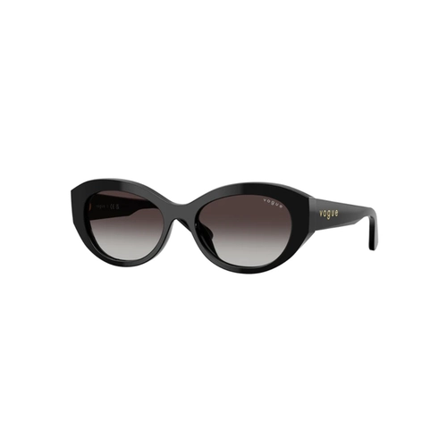 Óculos de Sol Vogue 0VO5659SU W44/8G52 Acetato Preto com lentes na cor Cinza Degradê