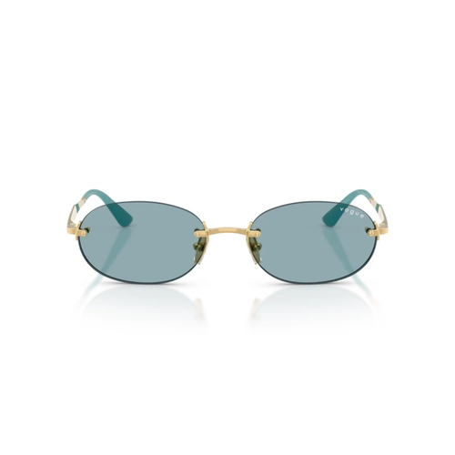 Óculos de Sol Vogue 0VO4342S 280/8055 Metal Dourado com lentes na cor Azul