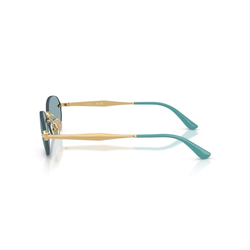 Óculos de Sol Vogue 0VO4342S 280/8055 Metal Dourado com lentes na cor Azul