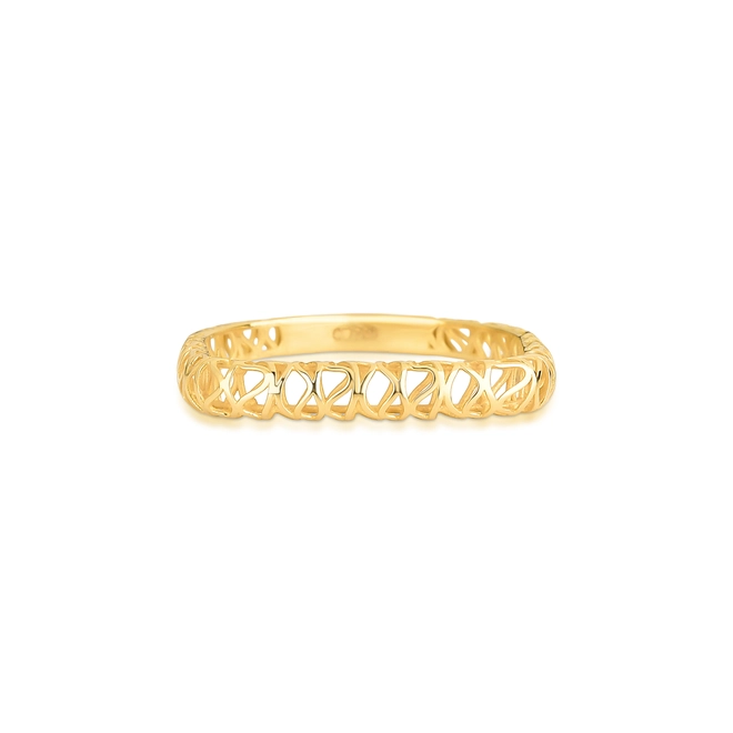Anel Quadraè tubular ouro 18k aro quadrado filigrana artesanal 2